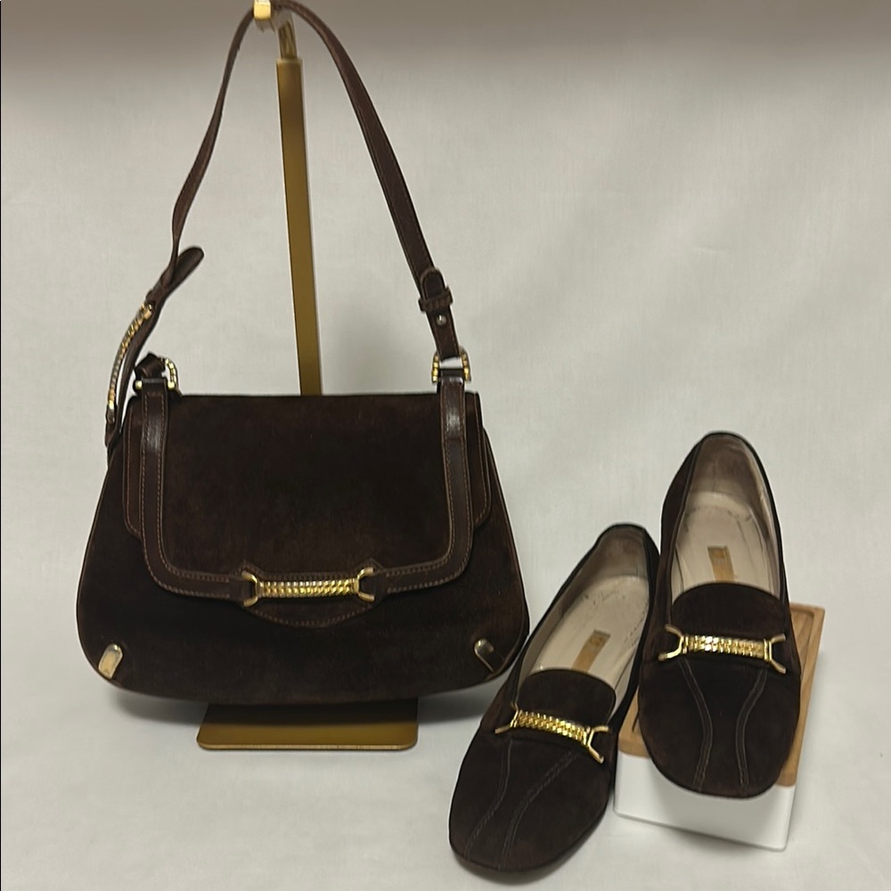Rare Gucci 1960’s Handbag & Shoes Set